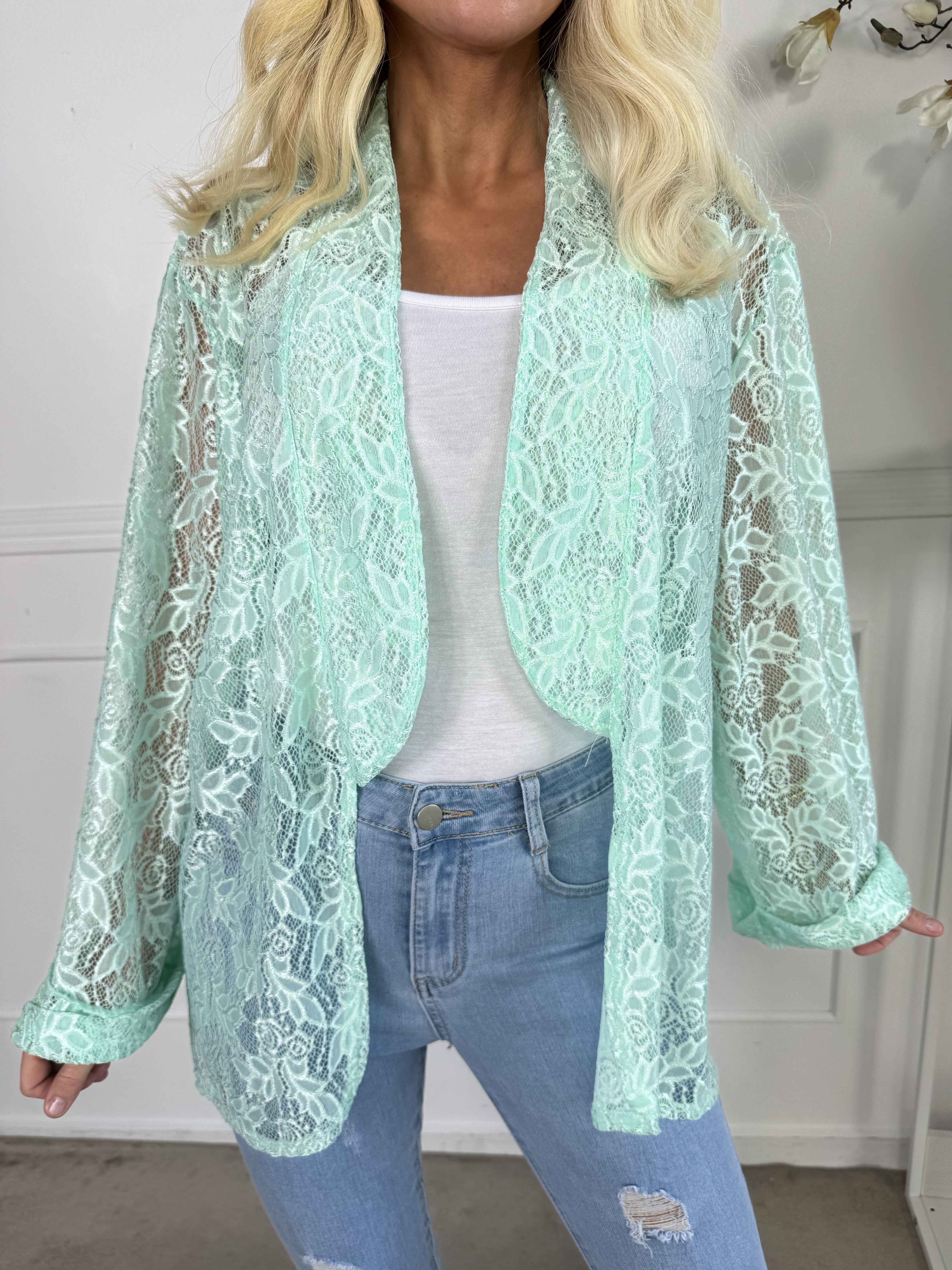 Sigga - Fin cardigan i blonder